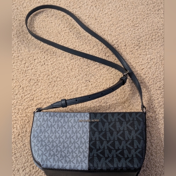 Michael Kors Jet Set Travel Small TZ Crossbody Bag Blue Handbag Purse - Picture 6 of 14